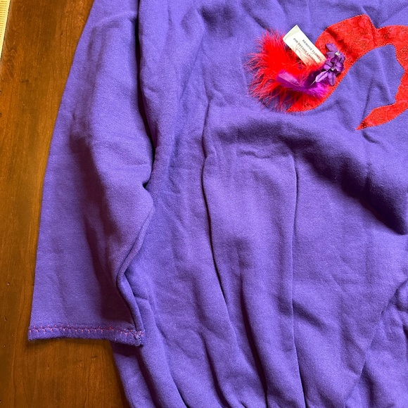 Red Hat Lady Red Hat Sweatshirt Long Sleeve Red and Purple 3x - Picture 10 of 12